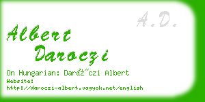 albert daroczi business card